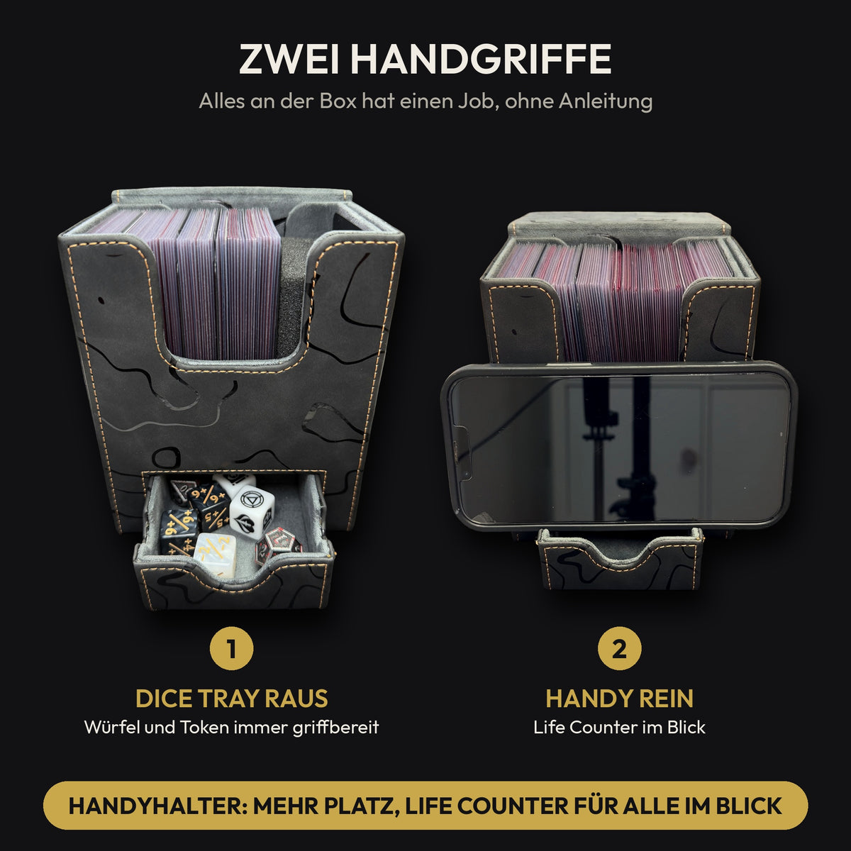 Kintsugi Deckbox Set Schwarz: so nutzt du die Box