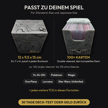 Kintsugi Deckbox Set Schwarz: Außenmaße und passende TCGs