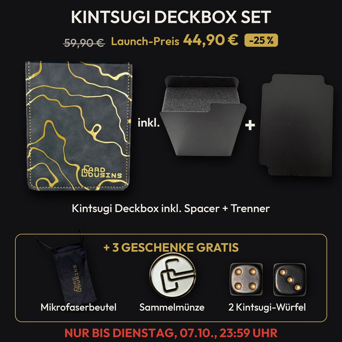 Kintsugi Deckbox Set Gold: Angebot mit Set-Inhalt