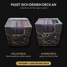 Kintsugi Deckbox Set Gold: Passform für volle und kleine Decks