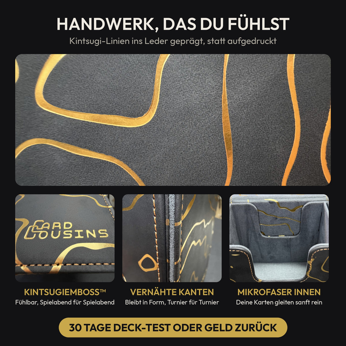 Kintsugi Deckbox Set Gold: Material und Verarbeitung